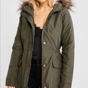 NWT Abercrombie & Fitch Faux Fur Parka